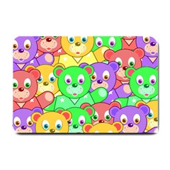 Cute Cartoon Crowd Of Colourful Kids Bears Small Doormat  by Nexatart