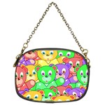 Cute Cartoon Crowd Of Colourful Kids Bears Chain Purses (Two Sides)  Back