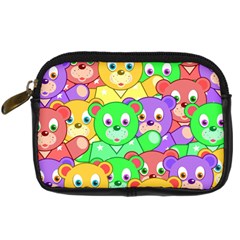 Cute Cartoon Crowd Of Colourful Kids Bears Digital Camera Cases by Nexatart