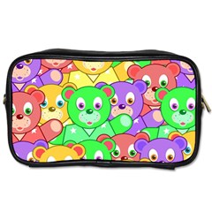 Cute Cartoon Crowd Of Colourful Kids Bears Toiletries Bags by Nexatart