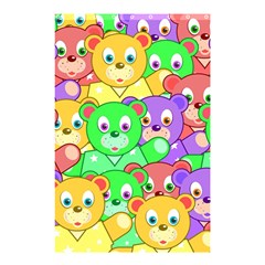 Cute Cartoon Crowd Of Colourful Kids Bears Shower Curtain 48  X 72  (small)  by Nexatart