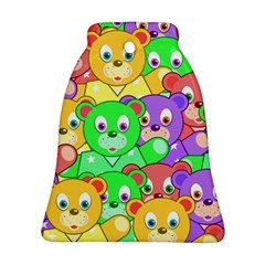 Cute Cartoon Crowd Of Colourful Kids Bears Ornament (bell) by Nexatart