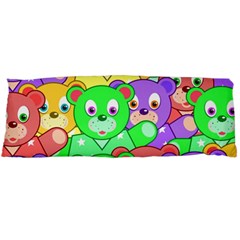 Cute Cartoon Crowd Of Colourful Kids Bears Body Pillow Case (dakimakura) by Nexatart