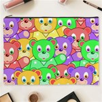 Cute Cartoon Crowd Of Colourful Kids Bears Cosmetic Bag (XXXL)  Front