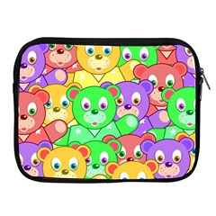 Cute Cartoon Crowd Of Colourful Kids Bears Apple Ipad 2/3/4 Zipper Cases by Nexatart