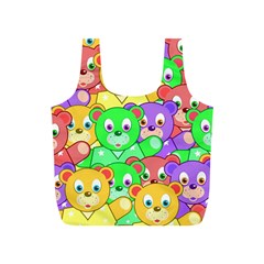 Cute Cartoon Crowd Of Colourful Kids Bears Full Print Recycle Bags (s)  by Nexatart