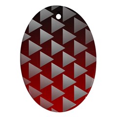 Netflix Play Button Pattern Ornament (oval)