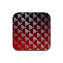 Netflix Play Button Pattern Rubber Coaster (square)  by Nexatart