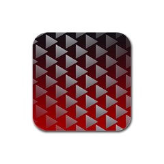 Netflix Play Button Pattern Rubber Square Coaster (4 Pack)  by Nexatart