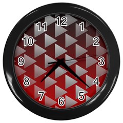 Netflix Play Button Pattern Wall Clocks (Black)