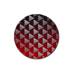 Netflix Play Button Pattern Rubber Round Coaster (4 Pack)  by Nexatart