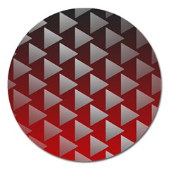 Netflix Play Button Pattern Magnet 5  (round) by Nexatart