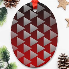 Netflix Play Button Pattern Oval Ornament (Two Sides)