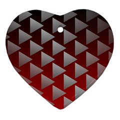 Netflix Play Button Pattern Heart Ornament (Two Sides)