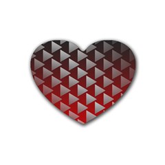 Netflix Play Button Pattern Rubber Coaster (Heart) 