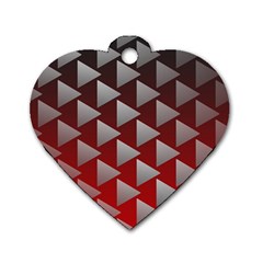 Netflix Play Button Pattern Dog Tag Heart (one Side) by Nexatart