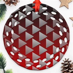 Netflix Play Button Pattern Ornament (Round Filigree)