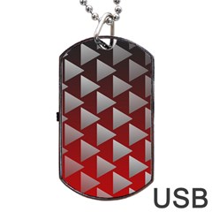 Netflix Play Button Pattern Dog Tag USB Flash (One Side)