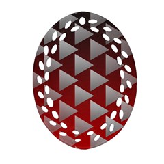 Netflix Play Button Pattern Oval Filigree Ornament (Two Sides)