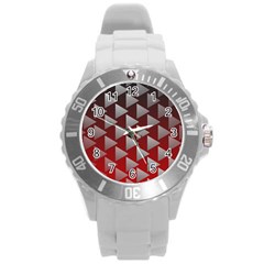 Netflix Play Button Pattern Round Plastic Sport Watch (L)