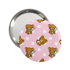 Kawaii Bear Pattern 2 25  Handbag Mirrors by Nexatart