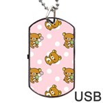 Kawaii Bear Pattern Dog Tag USB Flash (Two Sides) Back