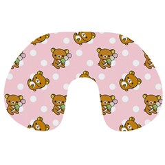 Kawaii Bear Pattern Travel Neck Pillows by Nexatart