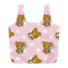 Kawaii Bear Pattern Full Print Recycle Bags (l)  by Nexatart