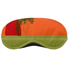 Sunset Orange Green Tree Sun Red Polka Sleeping Masks