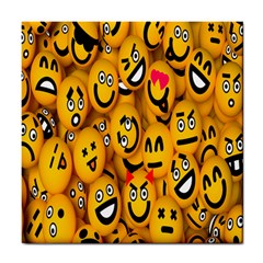 Smileys Linus Face Mask Cute Yellow Tile Coasters by Mariart