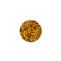 Smileys Linus Face Mask Cute Yellow 1  Mini Buttons by Mariart