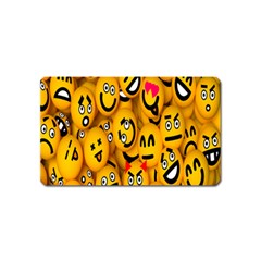 Smileys Linus Face Mask Cute Yellow Magnet (name Card) by Mariart