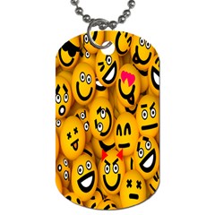 Smileys Linus Face Mask Cute Yellow Dog Tag (one Side) by Mariart