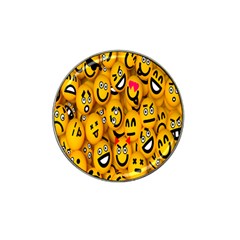 Smileys Linus Face Mask Cute Yellow Hat Clip Ball Marker (4 Pack)