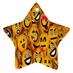 Smileys Linus Face Mask Cute Yellow Star Ornament (two Sides) by Mariart