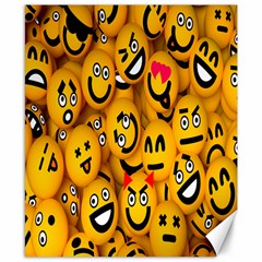 Smileys Linus Face Mask Cute Yellow Canvas 8  X 10  by Mariart