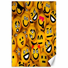 Smileys Linus Face Mask Cute Yellow Canvas 20  X 30   by Mariart