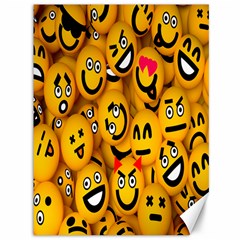 Smileys Linus Face Mask Cute Yellow Canvas 36  X 48   by Mariart