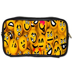 Smileys Linus Face Mask Cute Yellow Toiletries Bags by Mariart