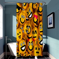 Smileys Linus Face Mask Cute Yellow Shower Curtain 36  X 72  (stall) 