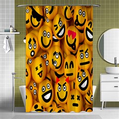 Smileys Linus Face Mask Cute Yellow Shower Curtain 48  X 72  (small)  by Mariart