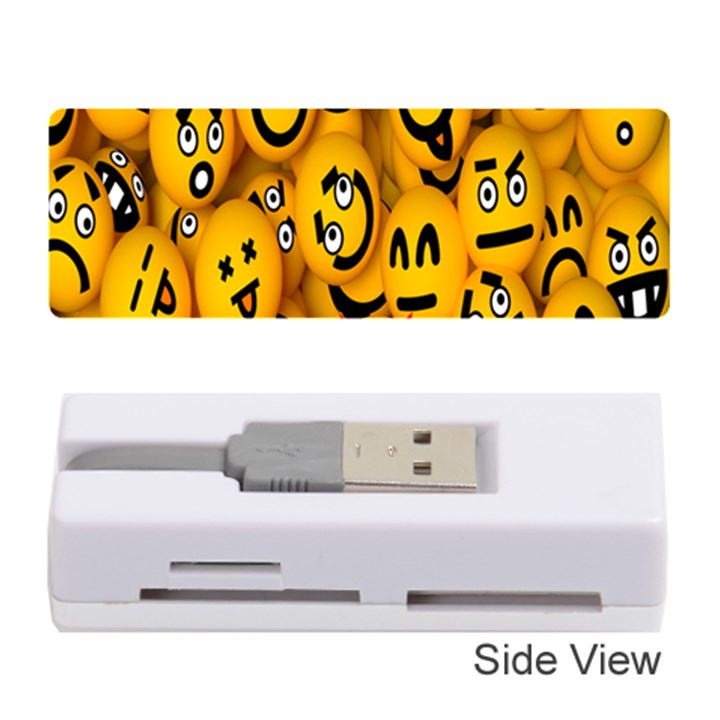 Smileys Linus Face Mask Cute Yellow Memory Card Reader (Stick) 