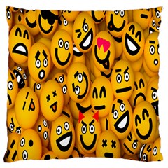 Smileys Linus Face Mask Cute Yellow Large Cushion Case (two Sides) by Mariart