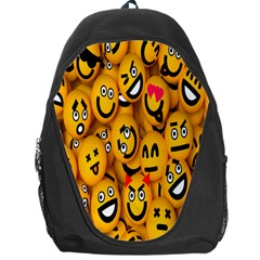 Smileys Linus Face Mask Cute Yellow Backpack Bag by Mariart