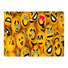 Smileys Linus Face Mask Cute Yellow Double Sided Flano Blanket (mini)  by Mariart