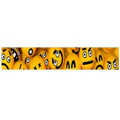 Smileys Linus Face Mask Cute Yellow Flano Scarf (large)