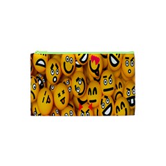 Smileys Linus Face Mask Cute Yellow Cosmetic Bag (xs) by Mariart