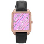 Chaffyyami Nurse Desktop Rose Gold Leather Watch  Front