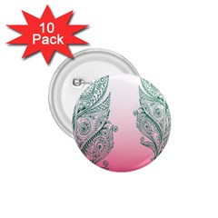 Toggle The Widget Bar Leaf Green Pink 1 75  Buttons (10 Pack) by Mariart