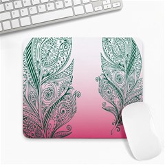 Toggle The Widget Bar Leaf Green Pink Large Mousepads